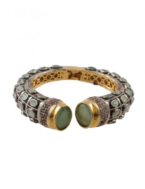 Bracelet jonc onix vert