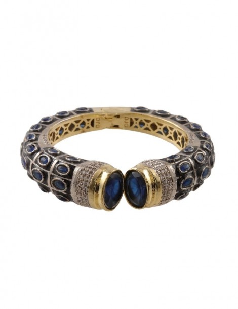 Bracelet jonc onix bleu