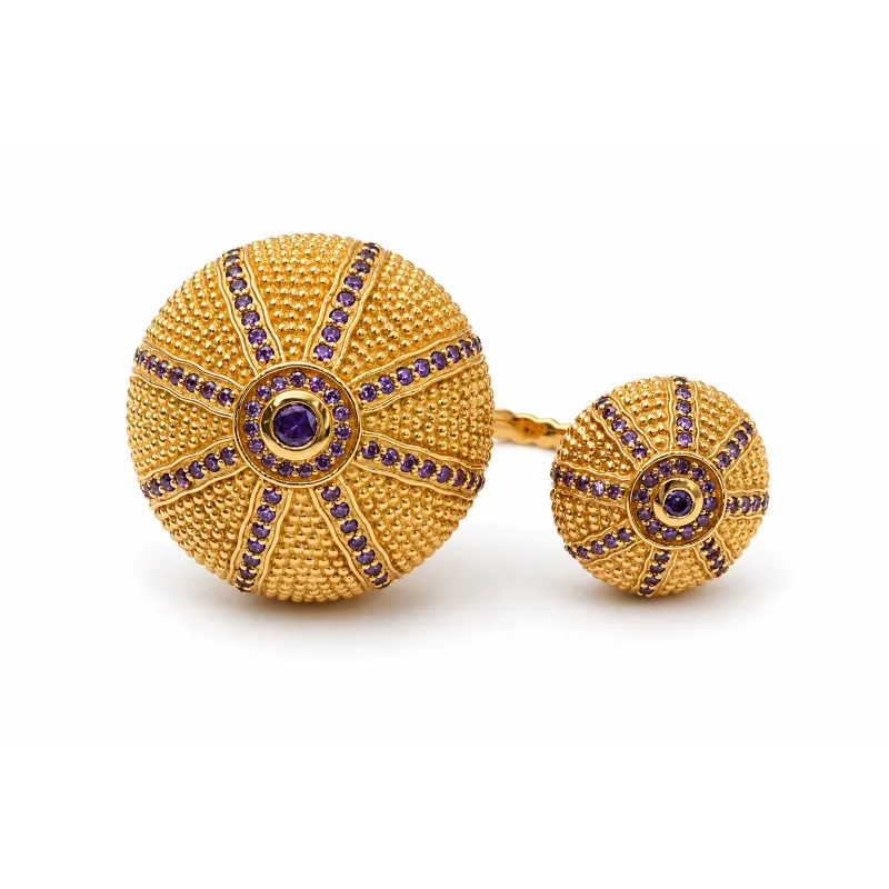 Zini Mare , bague Toi & Moi oursins