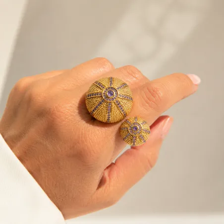 Zini Mare , bague Toi & Moi oursins